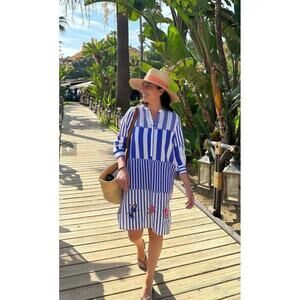 Vilagallo Dani tropical link stripe dress size 4